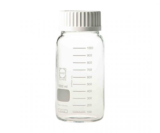 1-2227-02ã Wide-Mouth Screw-Top Bottle (DURAN(R)) Cap White 1000mL Safety Coat Specificationã017250-41000A