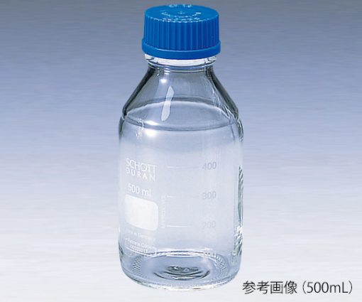 2-077-02ã Screw-Top Bottle Round White (DURAN(R)) with Blue Cap 100mLã