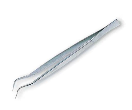 6-531-08 Stainless Steel Tweezers Dentistry Bent 160mm