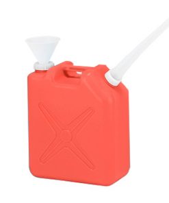 5-085-03 Waste Liquid Collection Container Square Type Red 20L with Funnel
